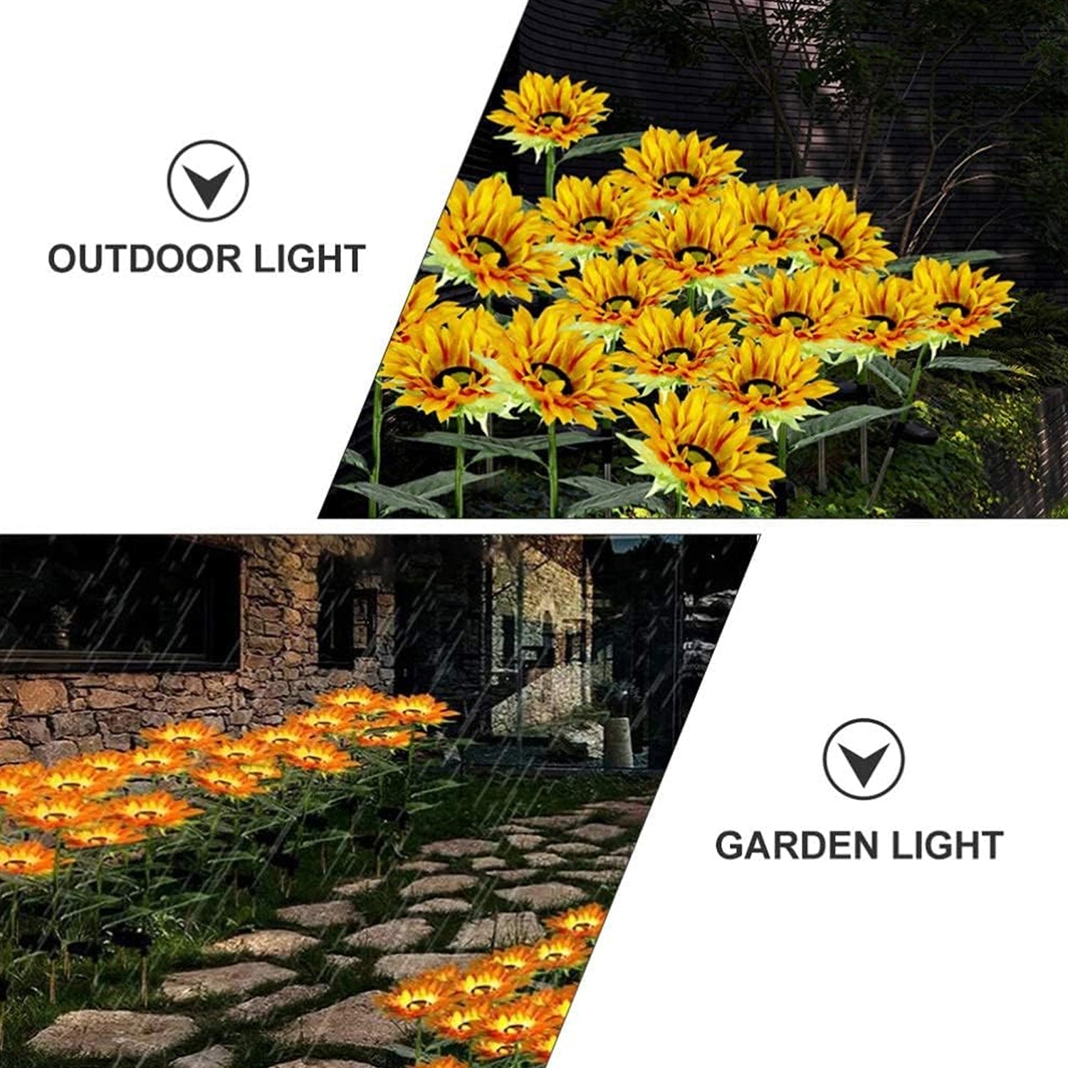 Garden Solar Sunflower Outdoor LED Light Inserted Ground Simulation Plant (4 Pcs Set) Garden Solar Sunflower Outdoor LED Light Inserted Ground Simulation Plant (4 Pcs Set)